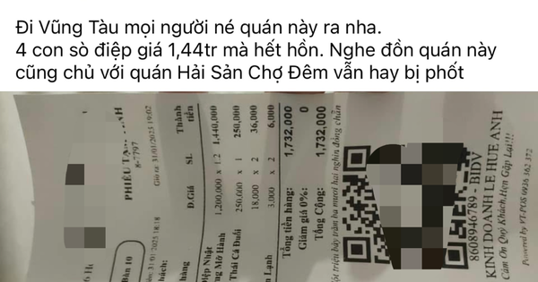 4 con sò điệp giá hơn 1,4 triệu đồng, quán ăn ở Vũng Tàu “bị soi”